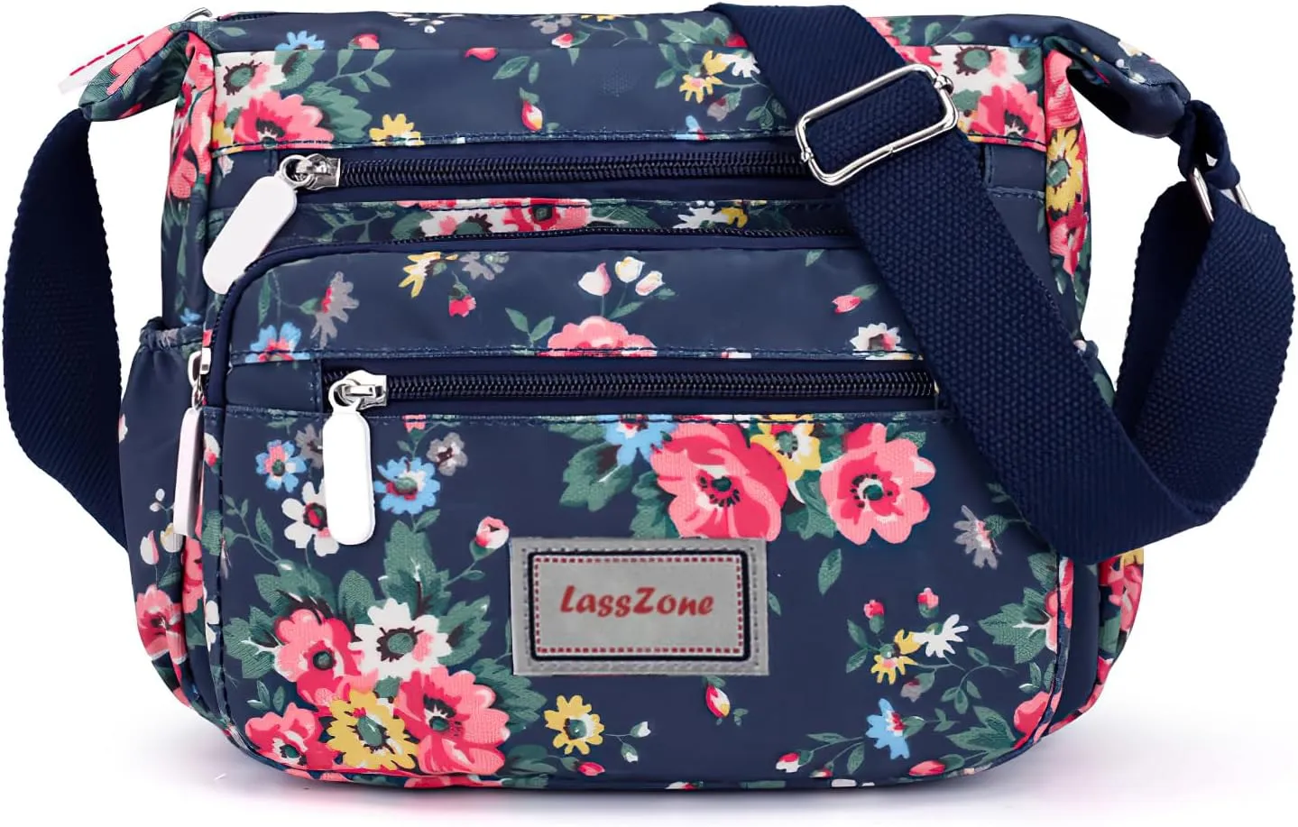 Crossbody Bag for Women Waterproof Nylon Shoulder Handbags Multi Pocket Casual Messenger Bag Floral Travel Purse