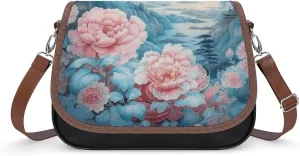 Crossbody Bags for Women Shoulder Bag Leather Handbag An Oriental Painting Messenger Bag Office Work Bag