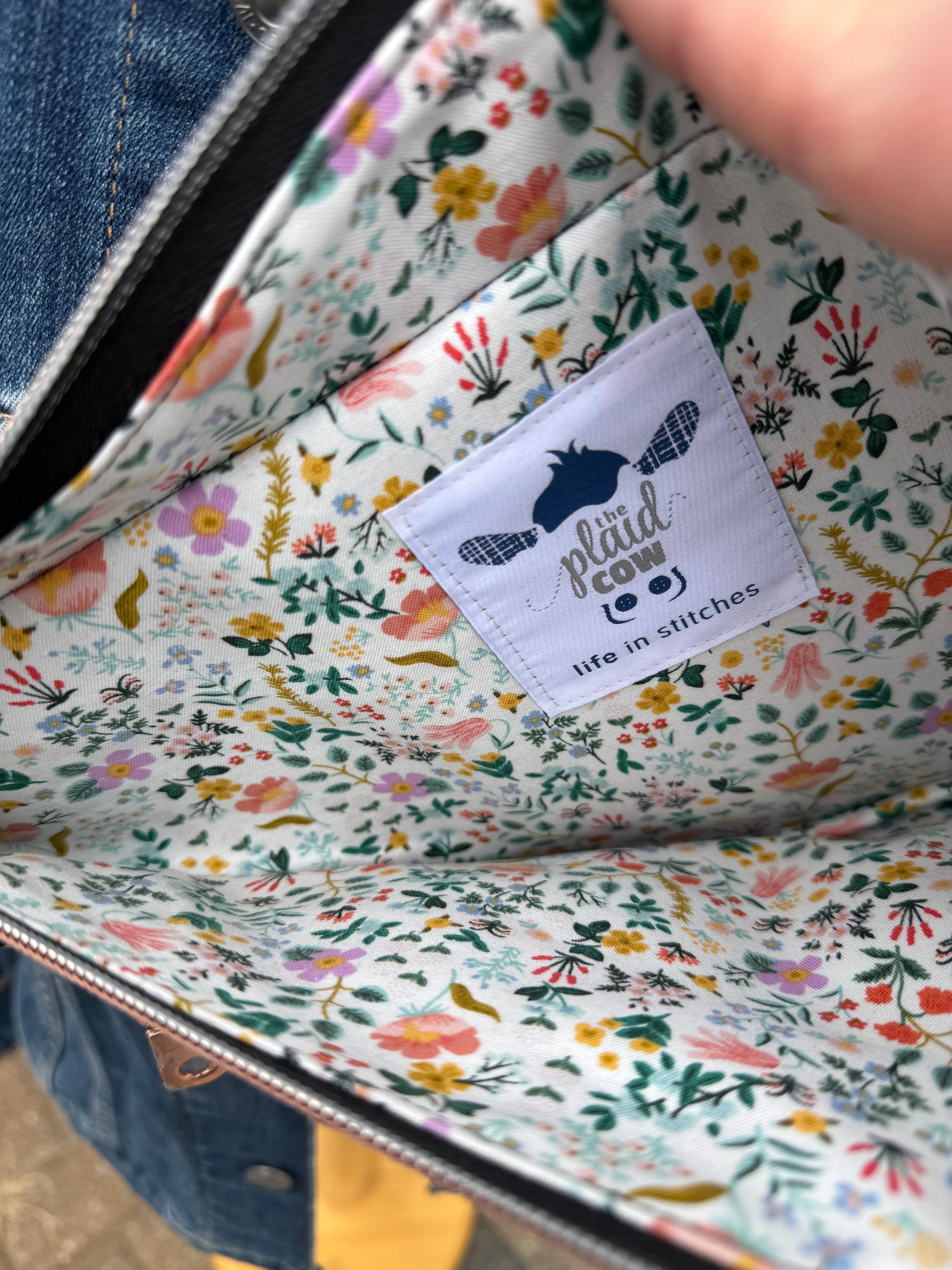 Crossbody Hipster Bag Rifle Paper Co Canvas -Amalfi Coast Pattern