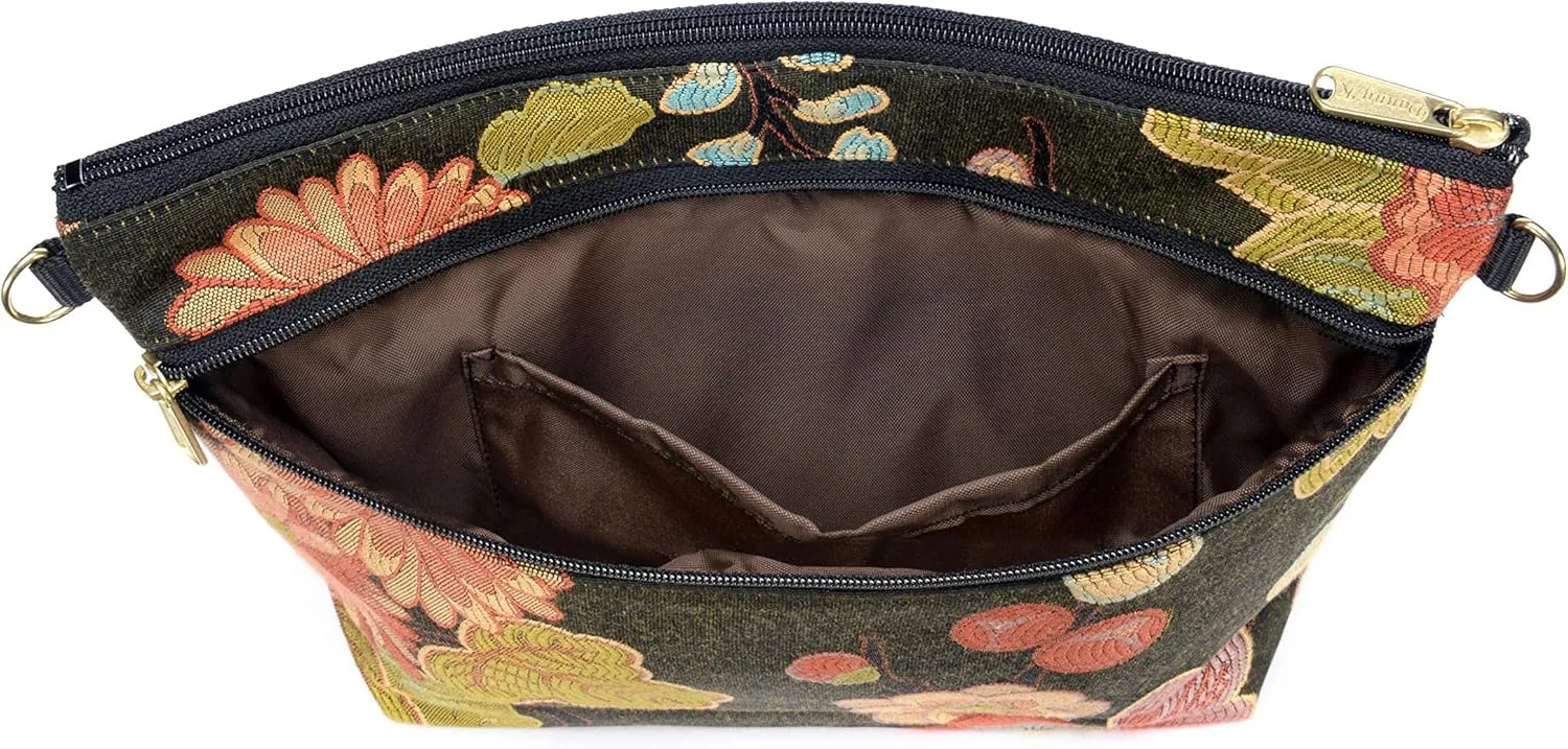 Danny K. Women's Tapestry Bag Shoulder Handbag, Large Zipper Purse Handmade in the USA