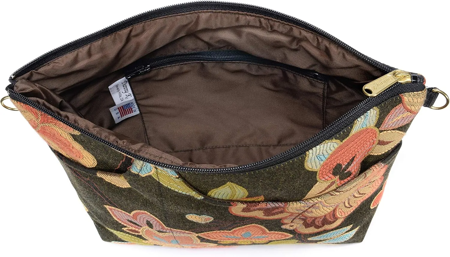 Danny K. Women's Tapestry Bag Shoulder Handbag, Large Zipper Purse Handmade in the USA