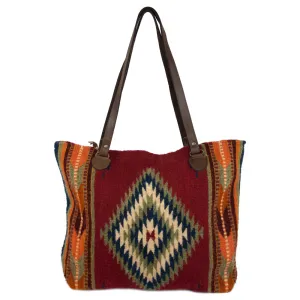 Dark Oversized savings Earth & Tote Wool Chic Arrows