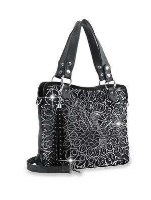 Dazzling Bling Peacock Fashion Handbag