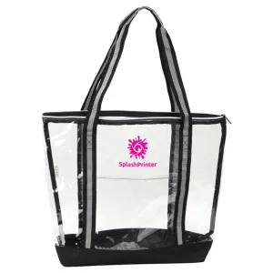 Diamond Clear TPU Zippered Tote Bag