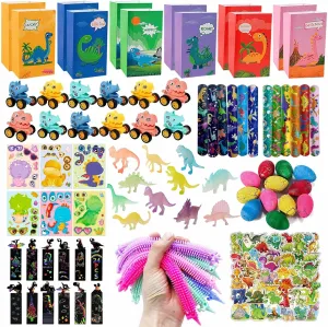 Dinosaur Party Favors for Boys Girls,158pcs Dinosaur Birthday Party Supplies,Dino Party Favors Gift Bags,Dino Goodie Bags Stuffers,Boys Girls Goody Bags for Birthday