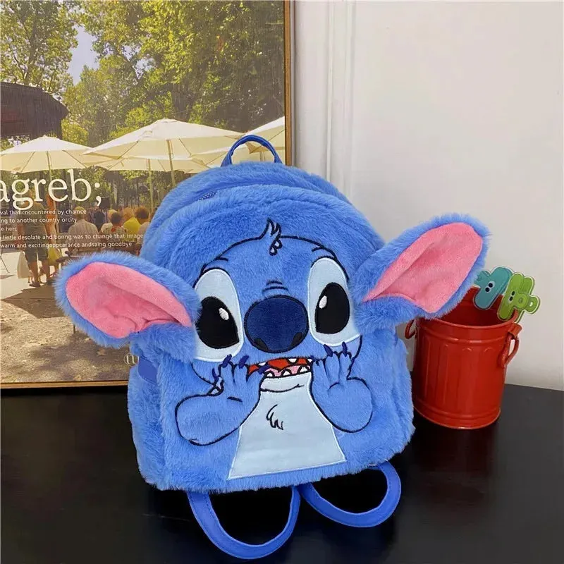 Disney New Cartoon Stitch Plush Children's School Bag