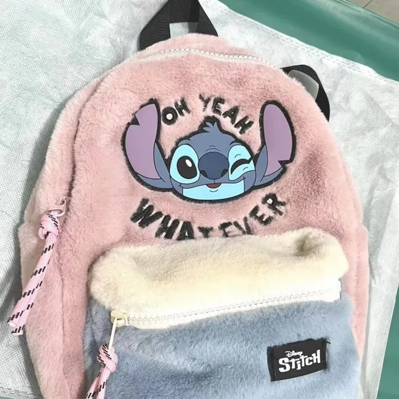 Disney New Cartoon Stitch Plush Children's School Bag