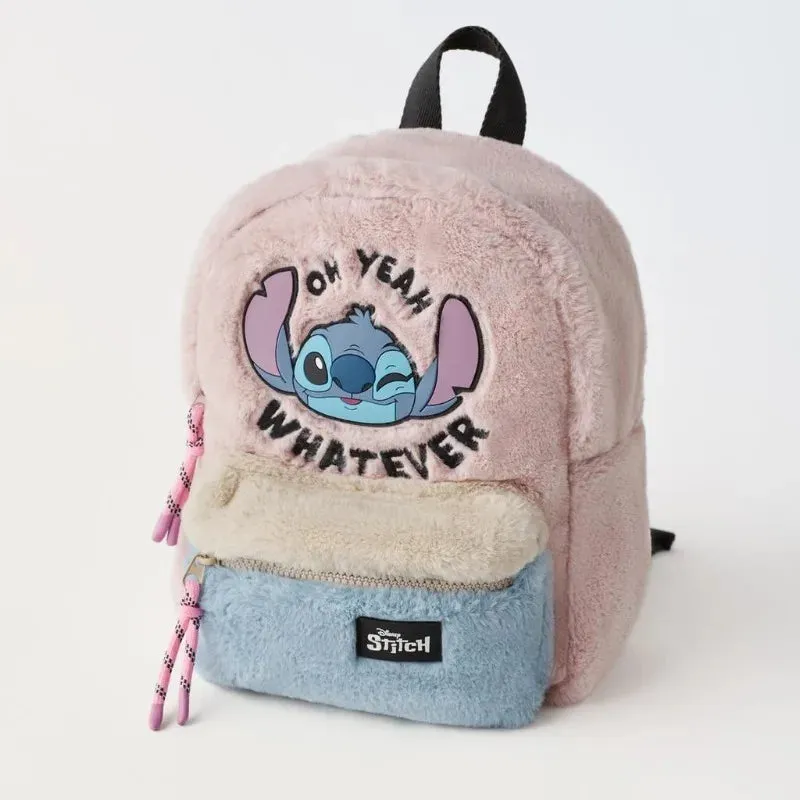 Disney New Cartoon Stitch Plush Children's School Bag