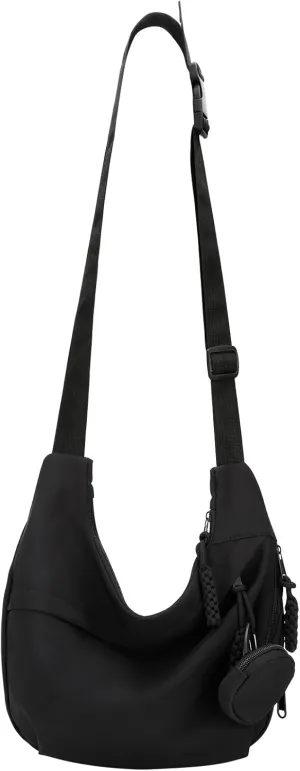 DOB SECHS Crossbody Bag Nylon Messenger Bags for Women Multilayer Shoulder Bag with Adjustable Strap Casual Bag Hobo Bag