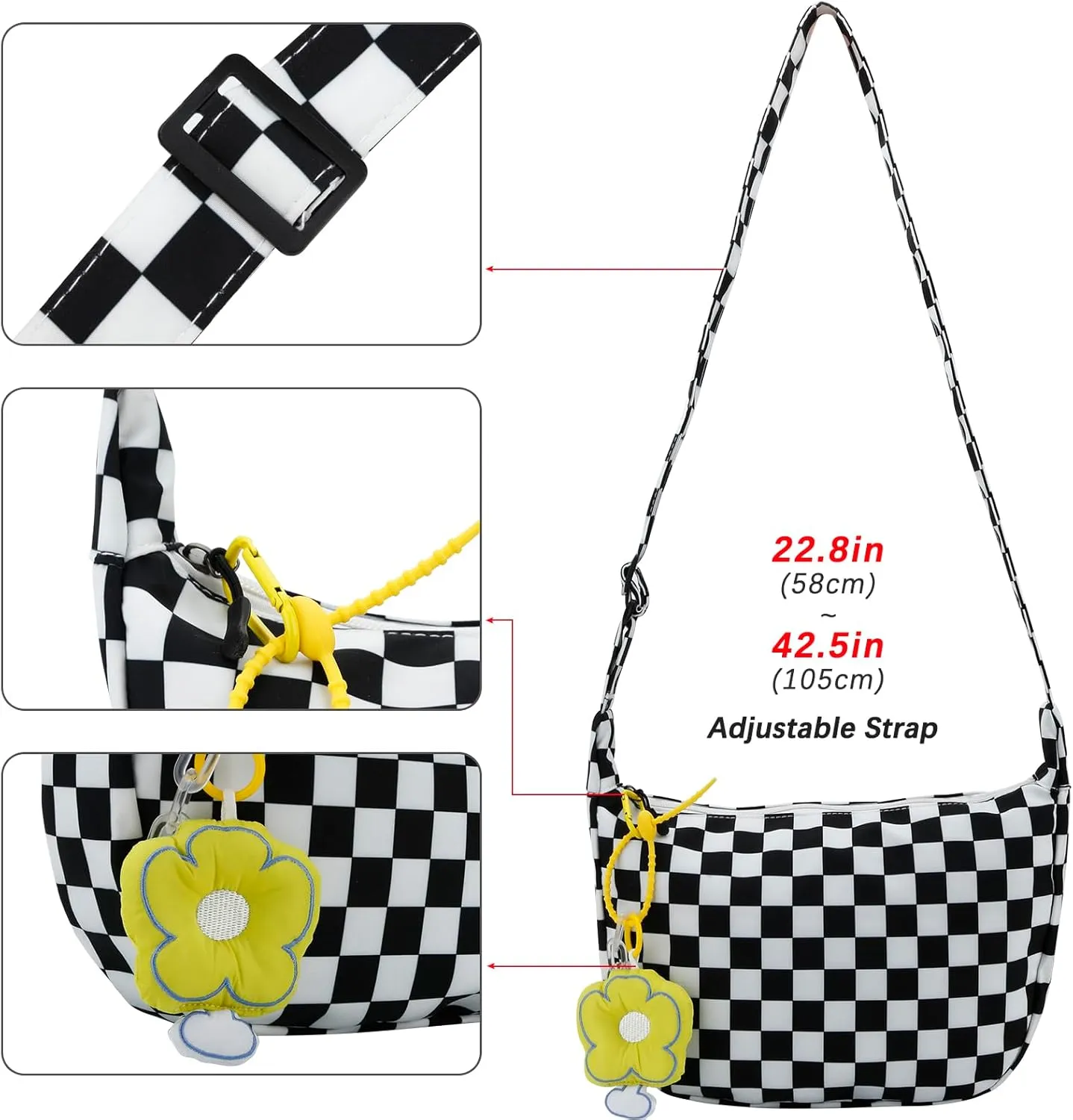 DOB SECHS Crossbody Purse Small Messenger Bags for Women Shoulder Bag…