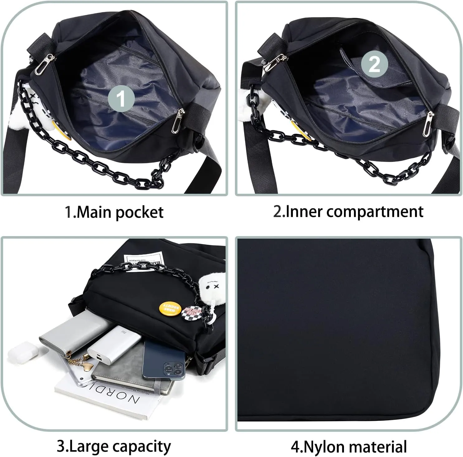 DOB SECHS Crossbody Purse Small Messenger Bags for Women Shoulder Bag…
