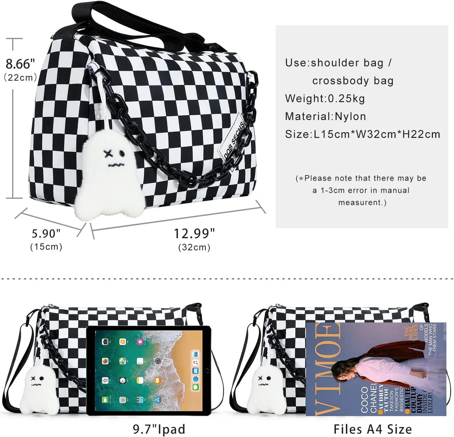 DOB SECHS Crossbody Purse Small Messenger Bags for Women Shoulder Bag…