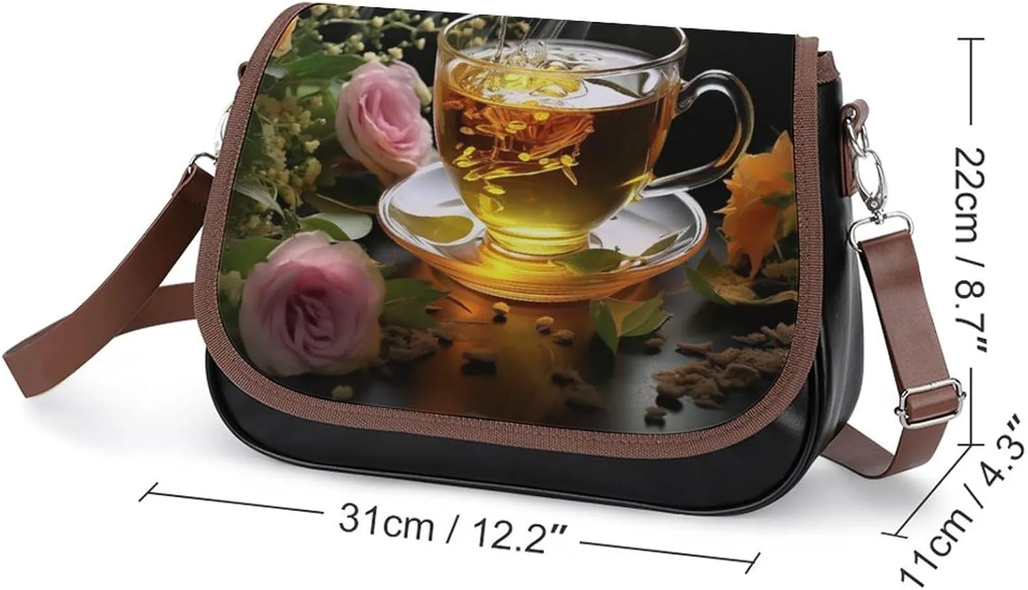 Dragonfly Green Crossbody Bags for Women,PU Leather Tote Bag for Women,Shoulder Bag Purse for Work Shopping Travel