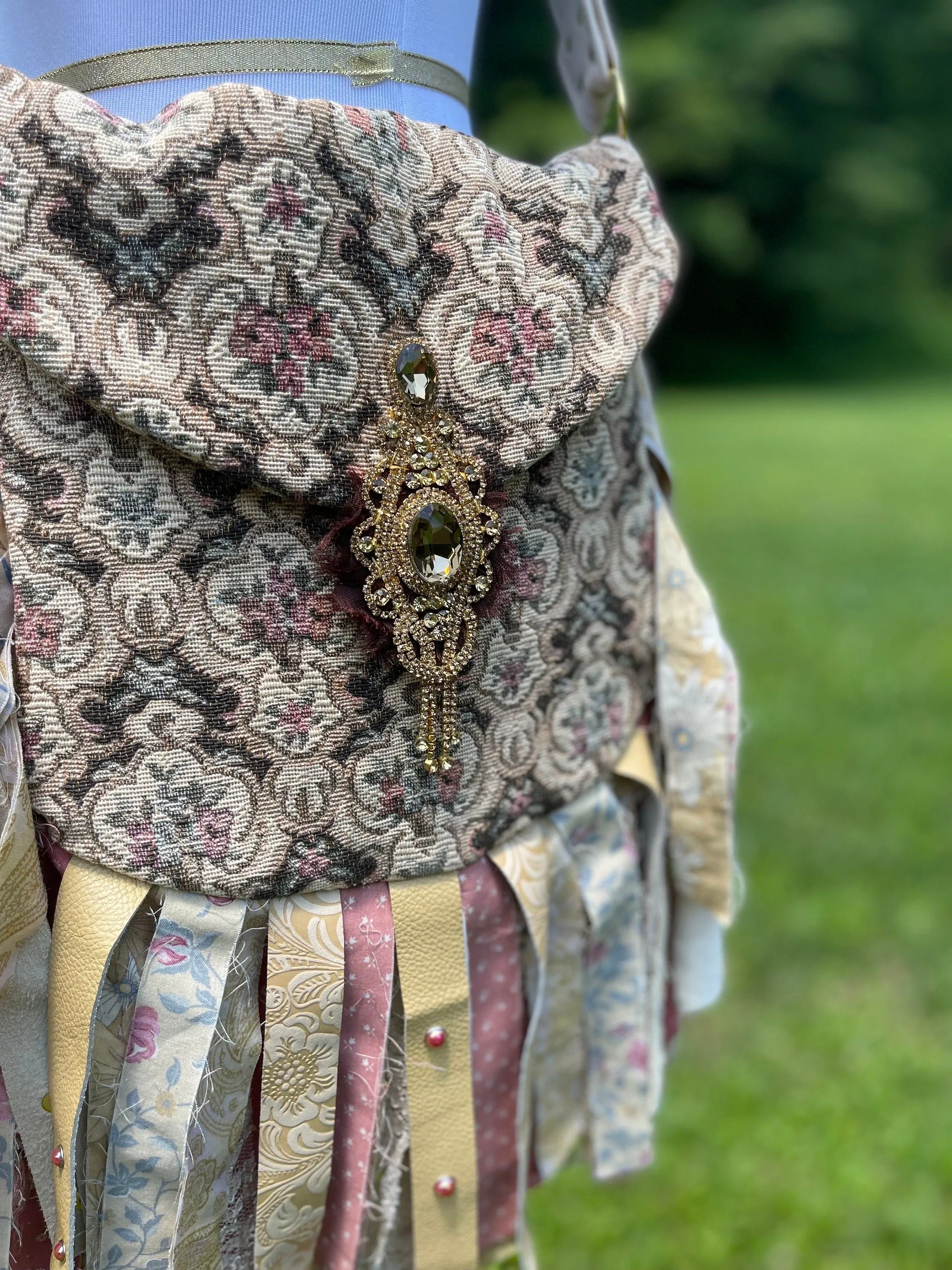 Earthy Angelic Fringe Purse, Festival Fringe Bag, Hippie Handbag, Boho Chic Embellished purse