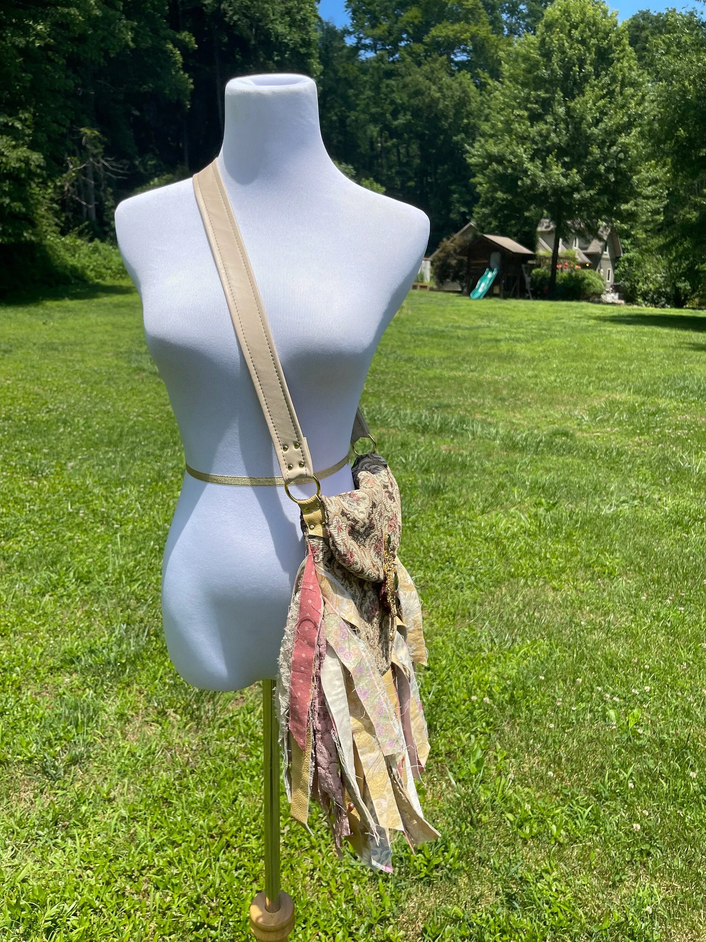 Earthy Angelic Fringe Purse, Festival Fringe Bag, Hippie Handbag, Boho Chic Embellished purse