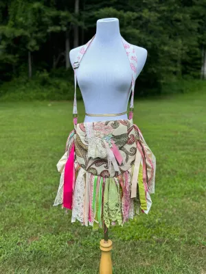 Embellished Earthy Lace Fringe Purse - Boho Handbag, Hippie Style with a Chic Twist