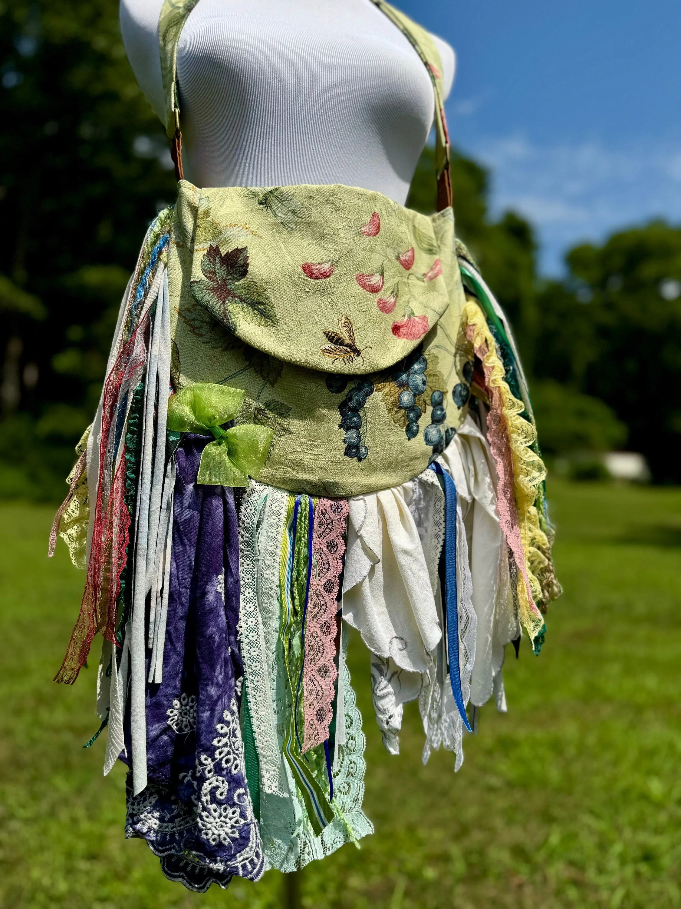 Embrace the Vintage Boho Vibe: Earthy Lace Fringe Purse, Hippie Handbag with Chic Embellishments!
