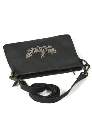 Embroidered Vintage Black Oktoberfest Handbag