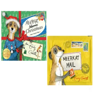 Emily Gravett 2 Books Collection Set (Meerkat Mail ,Meerkat Christmas)
