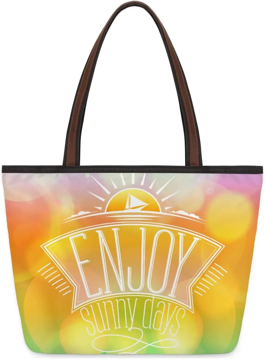 Enjoy Sunny Days Tote Bag for Women Womens Handbags Tote Bags for Travel Beach Gym