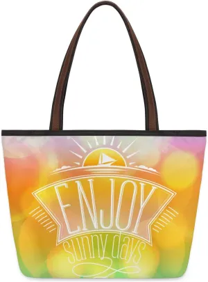 Enjoy Sunny Days Tote Bag for Women Womens Handbags Tote Bags for Travel Beach Gym