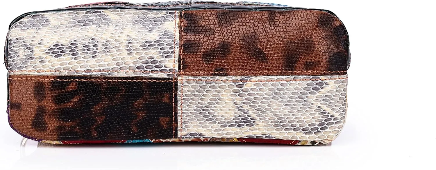 Eysee Crossbody Bag Women Multicolor, Leather Handbag Colorful Purses (Multicolour5)