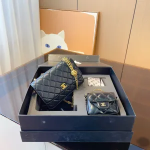 Fashion Leather Camellia Series Ladies Handbag Set