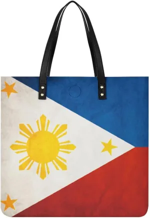 Floral Bird Tropical Paradise Hawaii Leather Handbag with Large Space, Fashionable Handbag