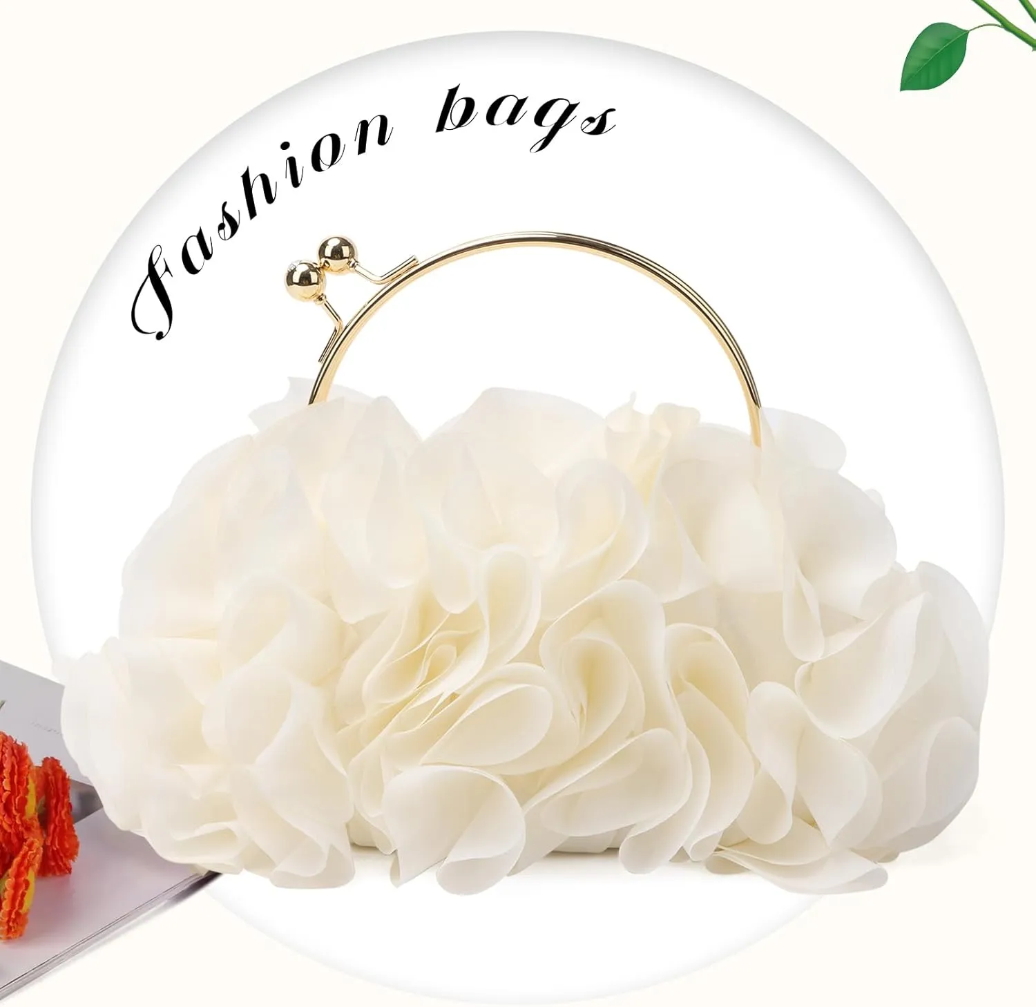 Floral Clutch Purses for Women Flower Evening Bag Wedding Purse Party Prom Handbags