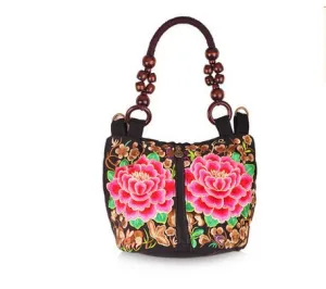 Floral Embroidery Vintage Bag