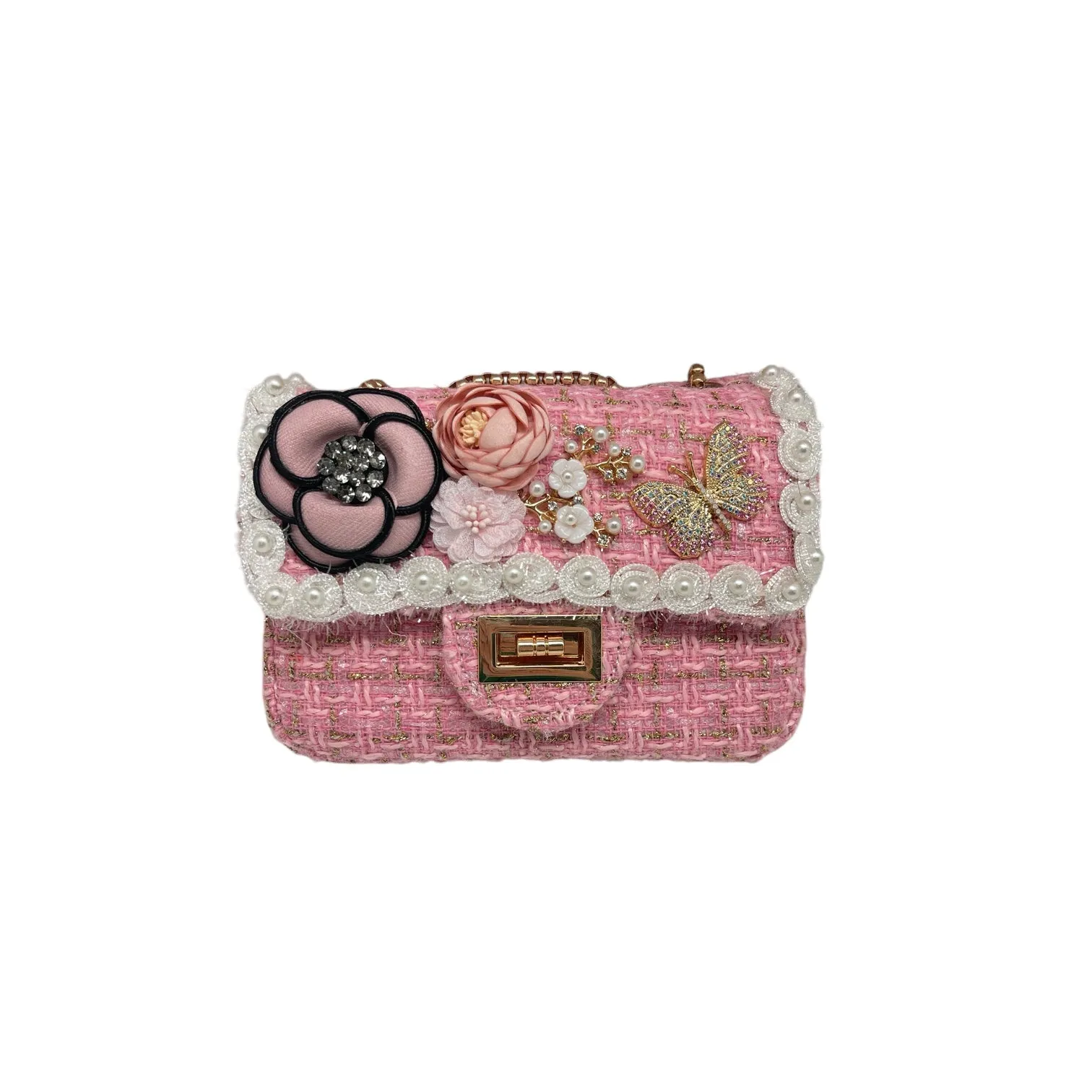 Floral Spring Tweed Purse