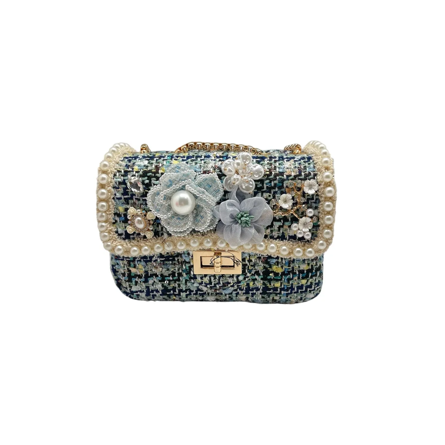 Floral Spring Tweed Purse