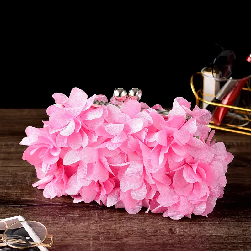Flower Banquet Bridal Nightclub Fashion Dress Handbags