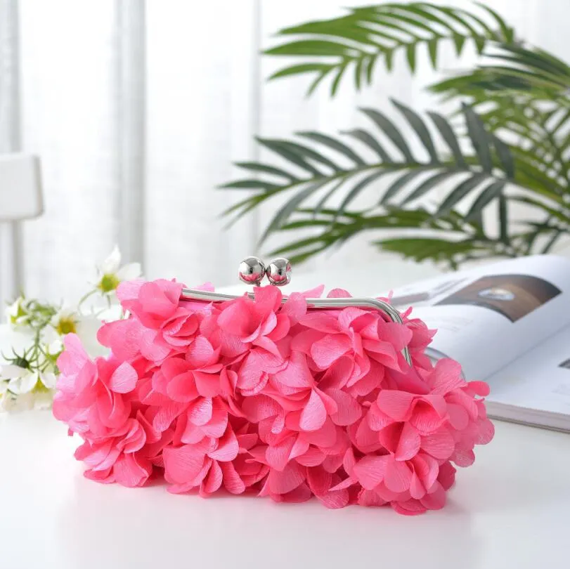 Flower Banquet Bridal Nightclub Fashion Dress Handbags