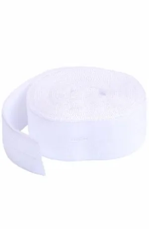 Fold-Over Elastic 3/4in x 2yd White SUP211-2-WHT
