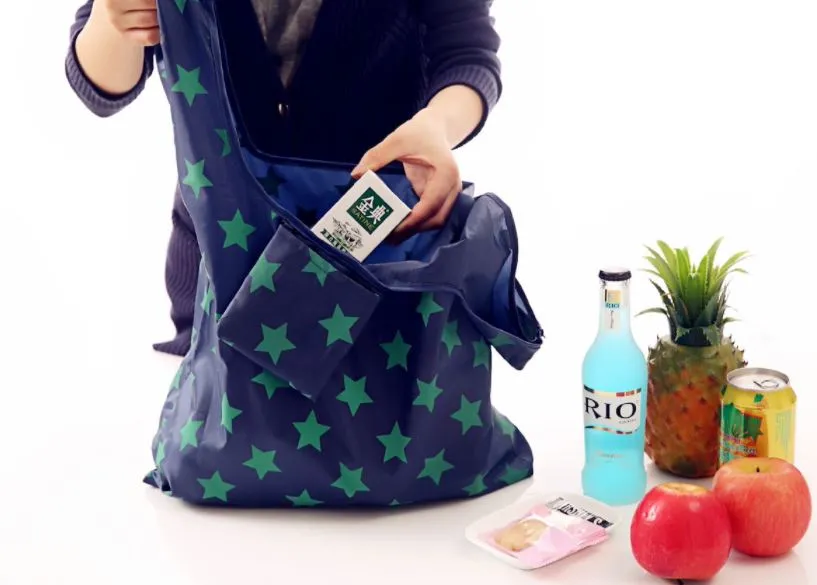 Foldable Reusable Recyclable Washable Heavy Duty Grocery Tote Bag