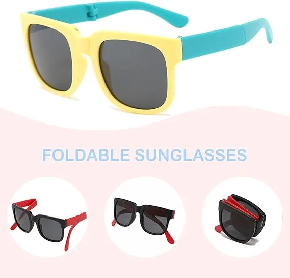 Foldable Sunglasses for Kids 1pc (Random Colour)