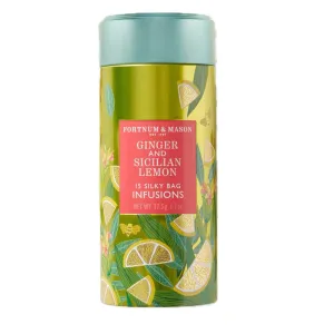 Fortnum and Mason, Ginger and Sicilian Lemon Infusion 15 Silky Tea Bags (1 Pack)