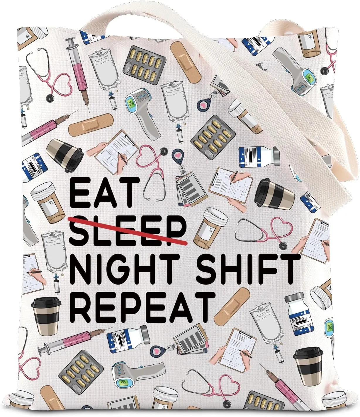 FOTAP Nurse Gift Night Shift Nurse Tote Bag Nurse Appreciation Gift Emergency Room Nurse Handbag Graduation Gift
