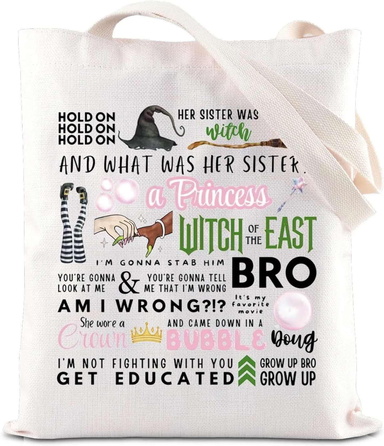 FOTAP Witch East Inspire Handbag Witch Musical Inspired Gift Witch Musical Loves Musical Fans Gift Wizard Movie Fan Gift