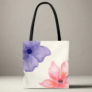 Fresh Floral Print Beach Shopper Tote Bag Medium
