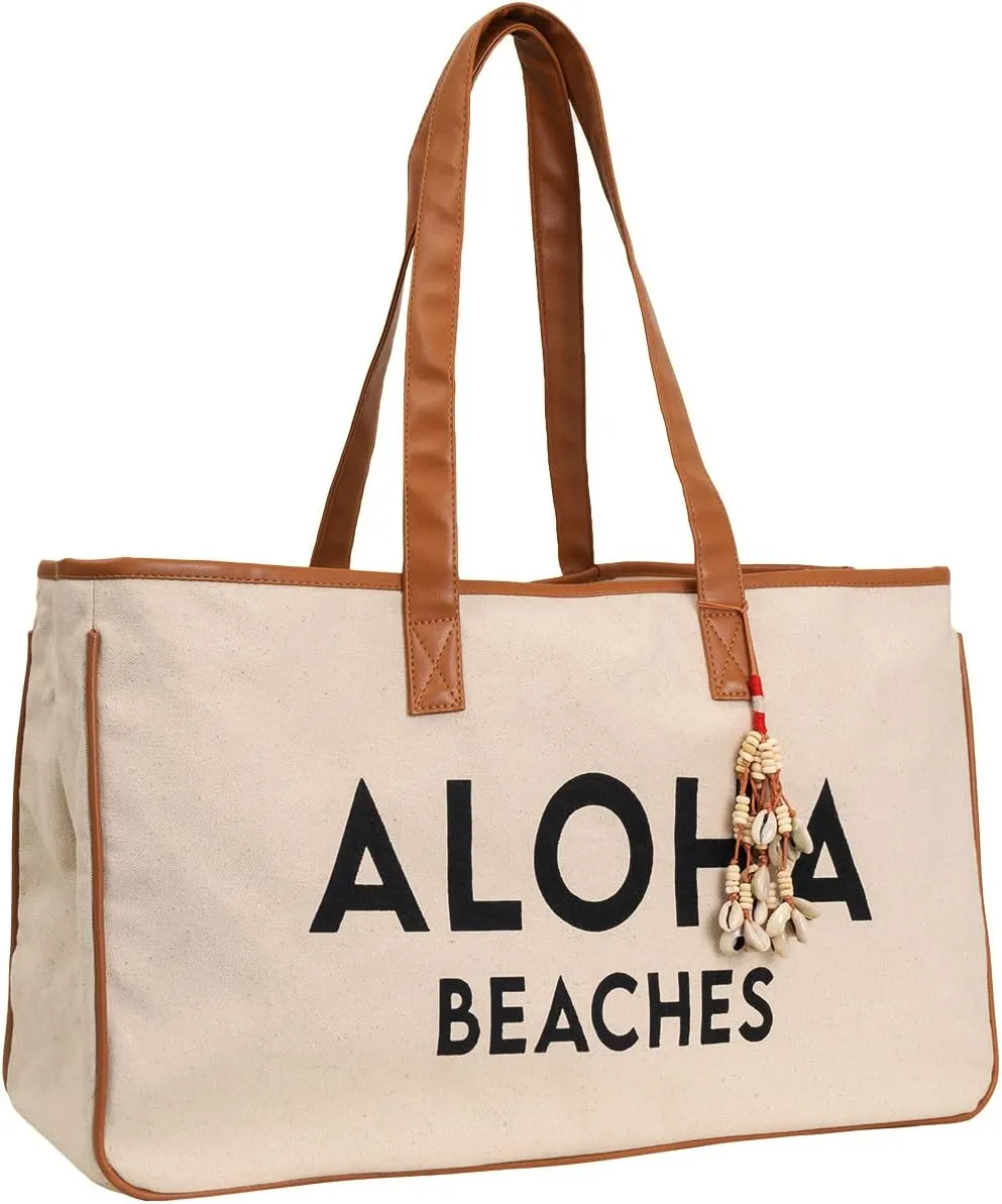 Funky Junque Premium Canvas Tote Bag with Inspirational Quote Lining