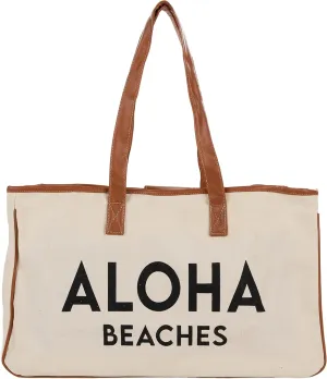 Funky Junque Premium Canvas Tote Bag with Inspirational Quote Lining