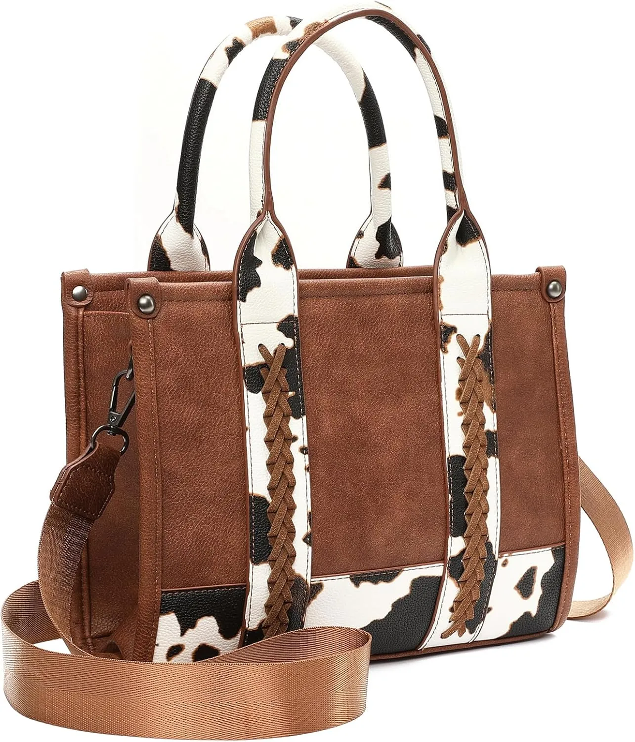 GAEKEAO Tote Bag for Women Western Cow Print Top Handle Satchel Handbags with Adjustable Shoulder Strap