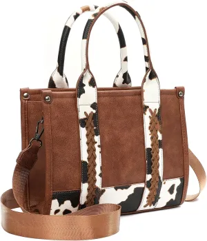 GAEKEAO Tote Bag for Women Western Cow Print Top Handle Satchel Handbags with Adjustable Shoulder Strap