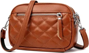 Genuine Leather Crossbody Purses for Women Small Crossbody Shoulder Handbags Clutch Purse