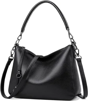 Genuine Leather Hobo Purses for Women Large Crossbody Bag Treny Tote Shoulder Satchel Bag