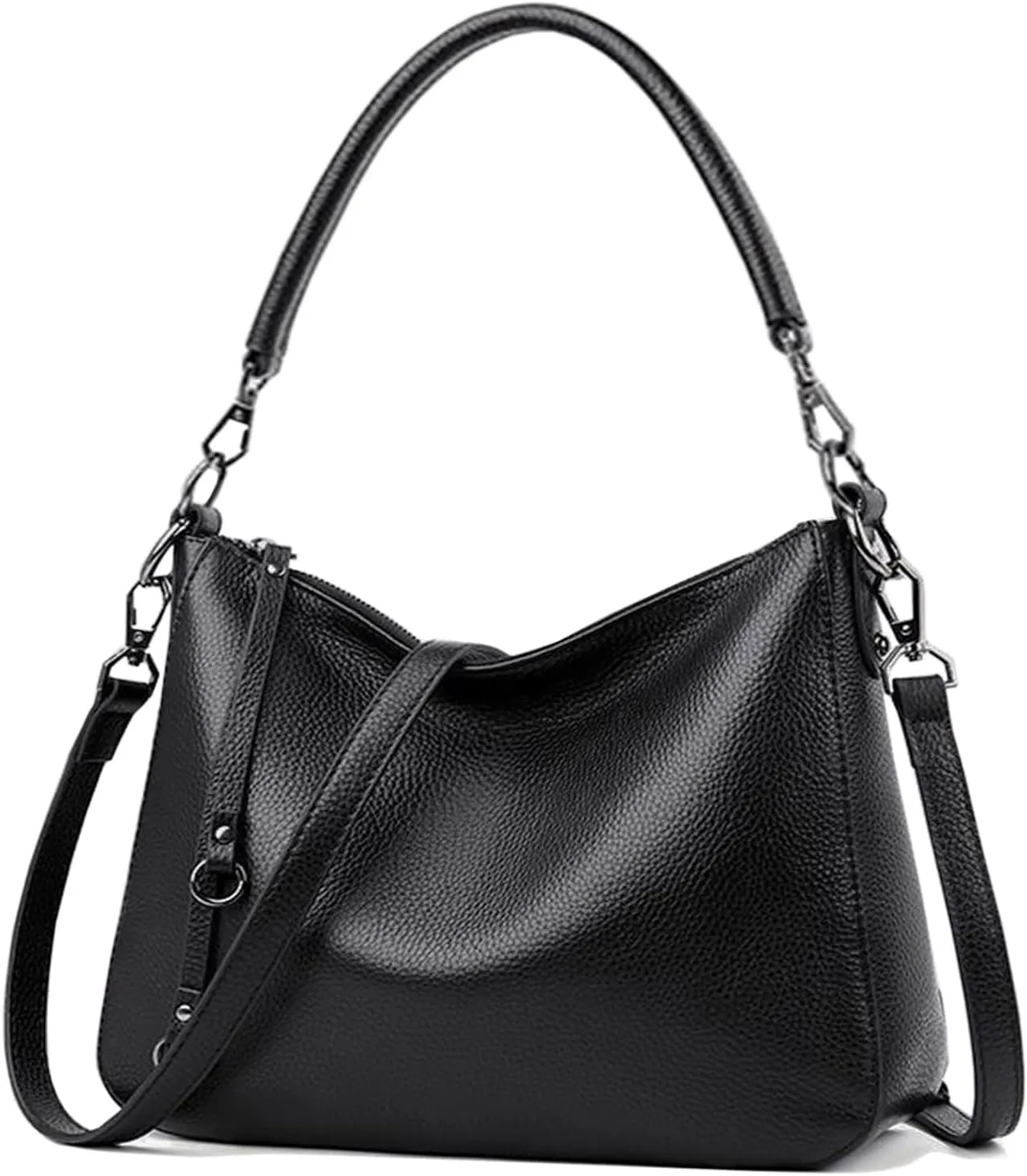 Genuine Leather Hobo Purses for Women Large Crossbody Bag Treny Tote Shoulder Satchel Bag