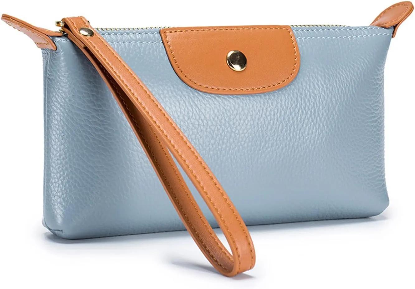 Genuine Leather Wristlet Clutch Wallet Purses for Women Evening Bag Small Phone Purses with Card Slots
