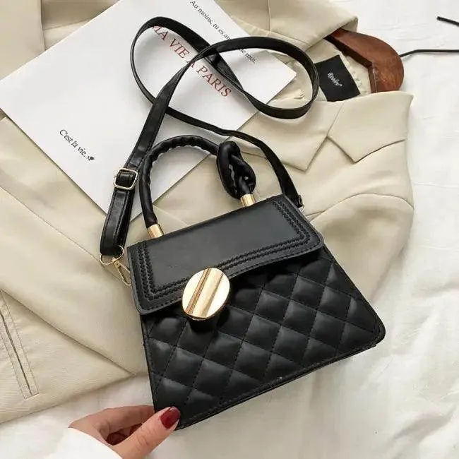 Glam Quilted Handbag Trio with Luxe Gold Hardware Set
